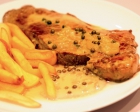 EntrecÃ´te sauce au poivre vert