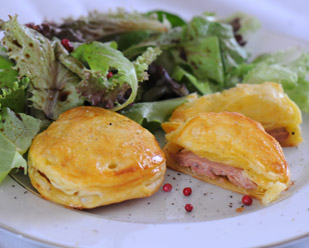 Recette de cuisine : Feuilletés de foie gras aux pommes
