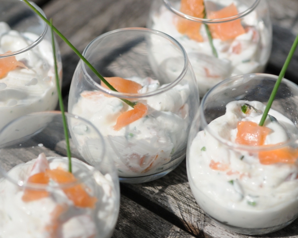 Recette de cuisine : Verrines de saumon fumÃ© et ricotta