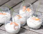 Verrines de saumon fumÃ© et ricotta