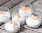 Verrine de saumon fumé et ricotta