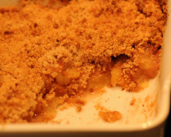 Recette de cuisine : Crumble aux pommes 