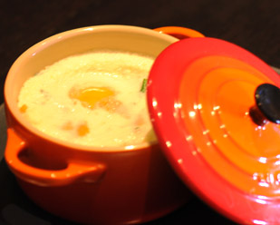 Recette de cuisine : Oeuf en cocotte au saumon fumé