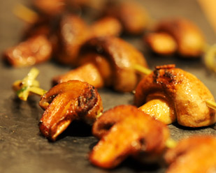Recette de cuisine : Brochette de champignons