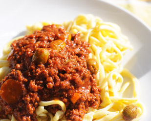 Recette de cuisine : Pâtes à la Bolognaise