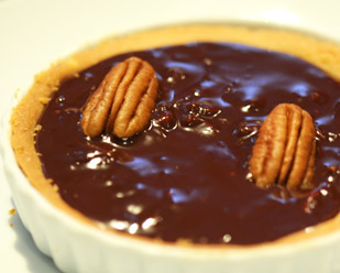 Recette de cuisine : Tartelette au chocolat et noix de Pécan