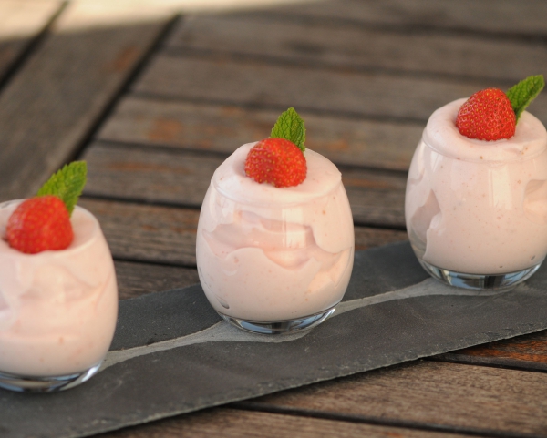 Recette de cuisine : Mousse facile aux fraises 