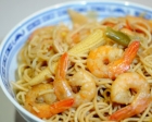 Nouilles chinoises sautÃ©es aux crevettes