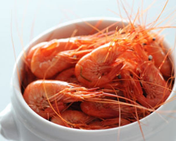 Recette de cuisine : cuisson des crevettes roses (bouquets)