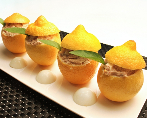 Recette de cuisine : Citrons farcis au thon