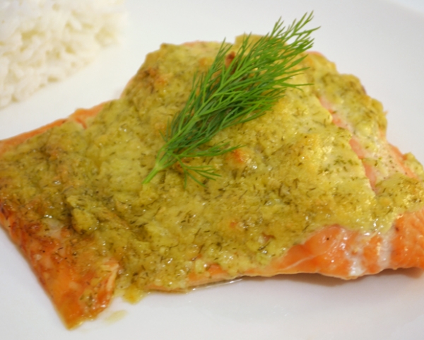 Saumon gratiné à l'aneth