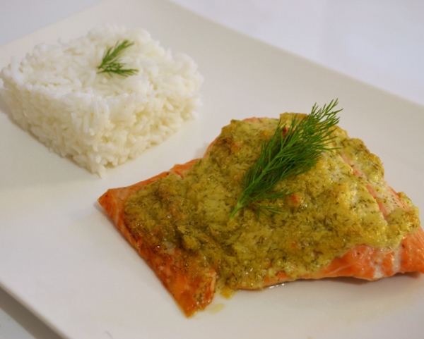 Recette de cuisine : Saumon gratiné à l'aneth