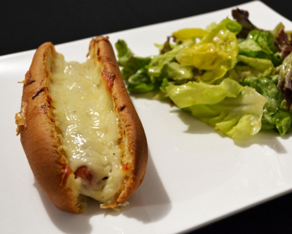 Recette de cuisine : Hot dog gratiné