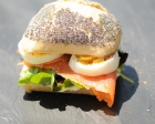 Hamburger au saumon fumÃ©