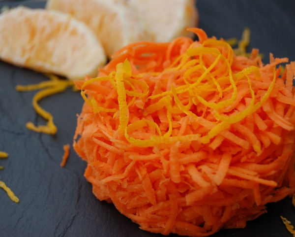 Recette de cuisine : Carottes râpées à l'orange