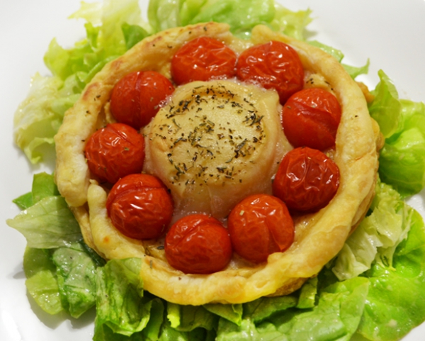 Recette de cuisine : Tartelette chèvre et tomates cerises