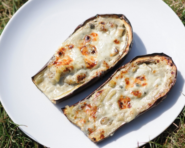 Recette de cuisine : Aubergines au roquefort