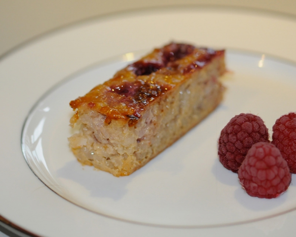 Recette de cuisine : Gâteau de riz aux framboises