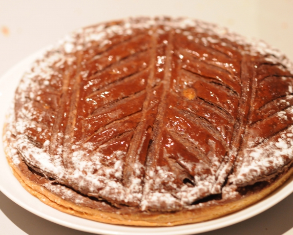 Recette de cuisine : Galette frangipane poires, chocolat