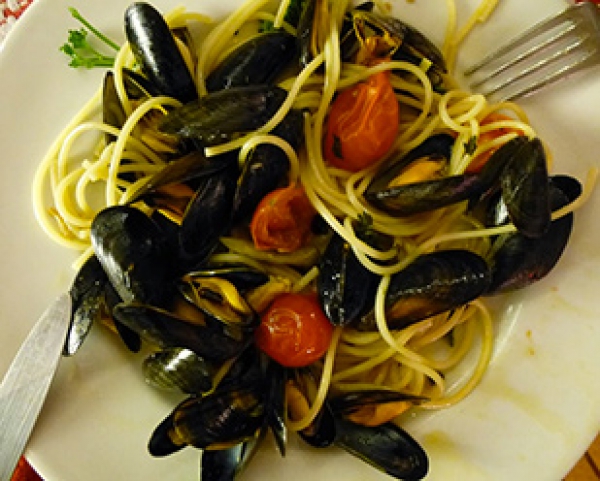 Recette de cuisine : Spaghettis aux moules