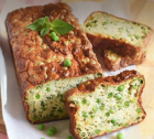 Cake chevre à la menthe et aux petits pois 