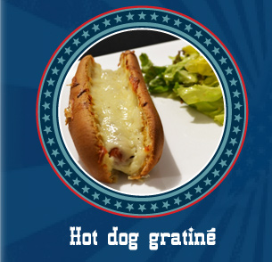 Hot dog gratin