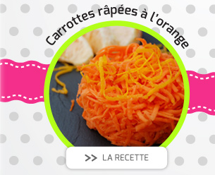 Carottes râpées à l'orange