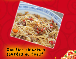 nouilles chinoises sautées au boeuf