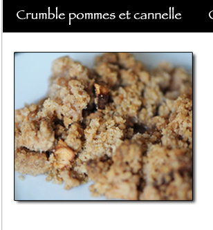 Crumble aux pommes et cannelle