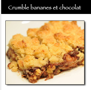 Crumble banane et chocolat