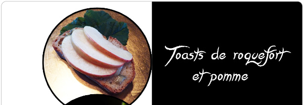 Toasts de roquefort et pomme