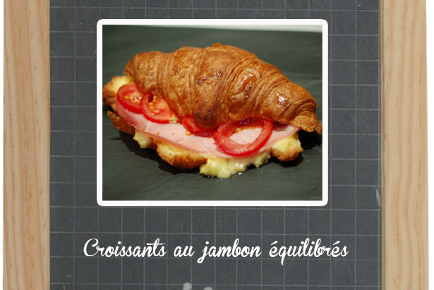 Croissants au jambon équilibrés