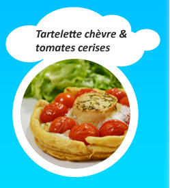 Tartelette chèvre et tomates cerises