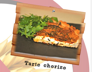 Tarte chorizo sans gluten