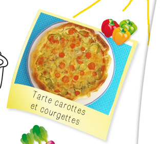 Tarte carottes et courgettes