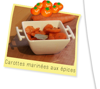 Carottes marinées aux épices