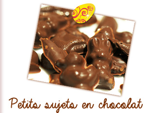 Petits sujets en chocolat