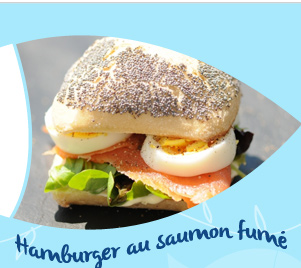 Hamburger au saumon fumé