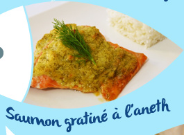 Saumon gratiné à l'aneth