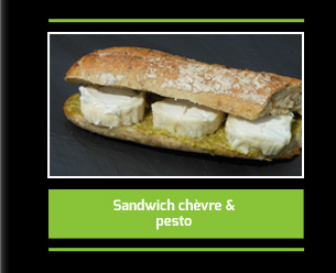 Sandwich chèvre et pesto