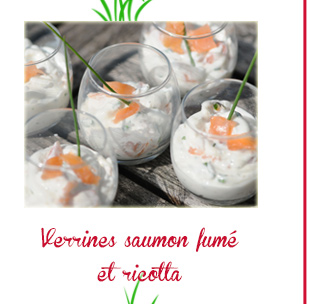 Verrines de saumon fumé et ricotta