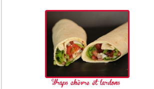 Wraps chèvre lardons